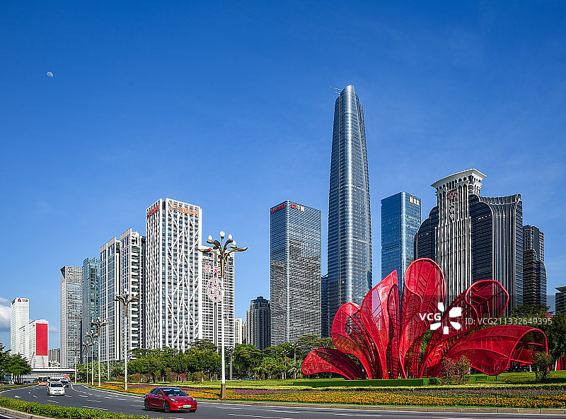 深圳深南大道大中华大厦段建筑图片素材