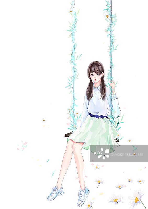 小清新女生图片素材