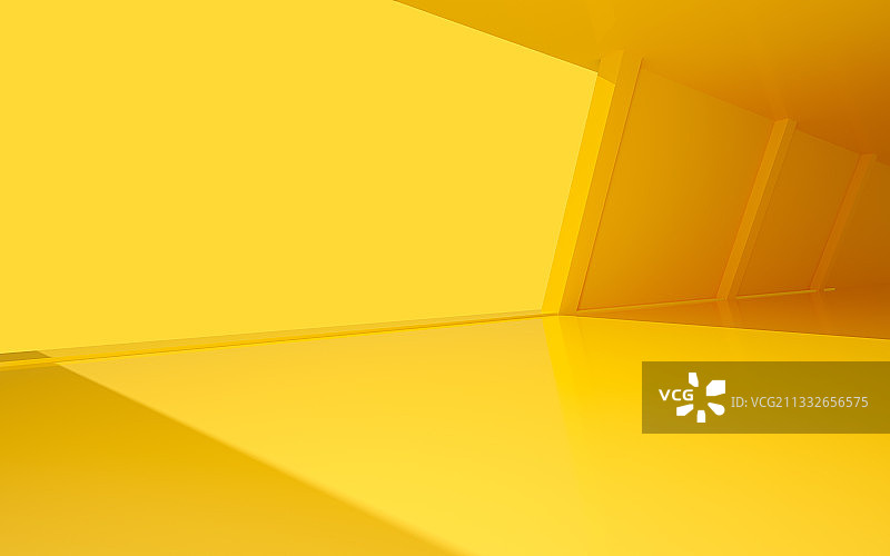 黄色建筑三维空间背景图片素材