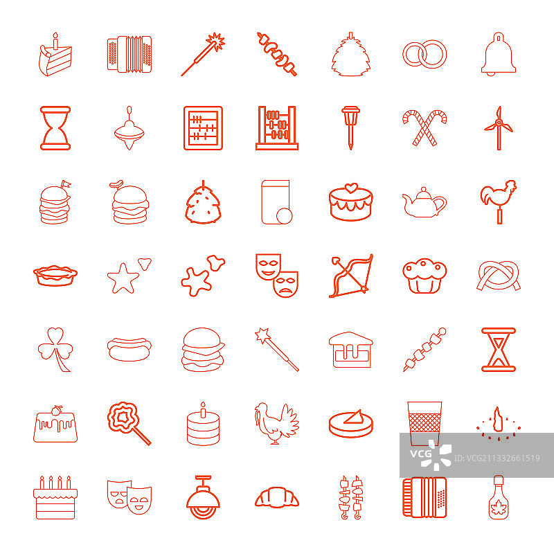 49个传统图标图片素材