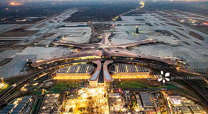 航拍大兴机场图片素材