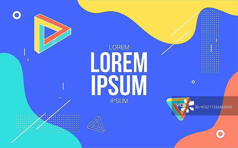 孟菲斯几何纹理形状多彩抽象图案背景素材图片素材