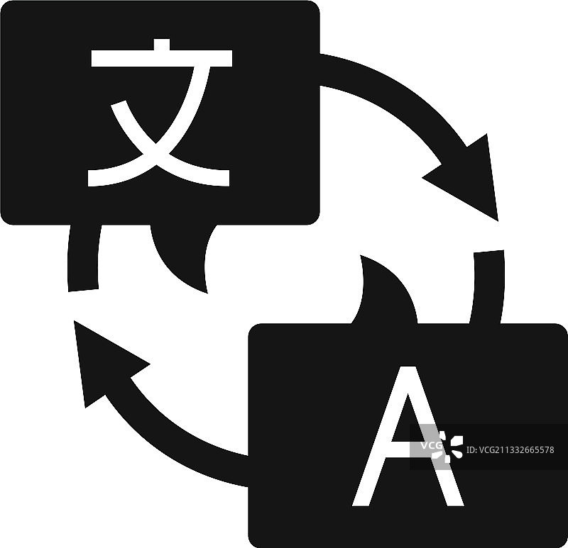 在线翻译器图标简约风格图片素材