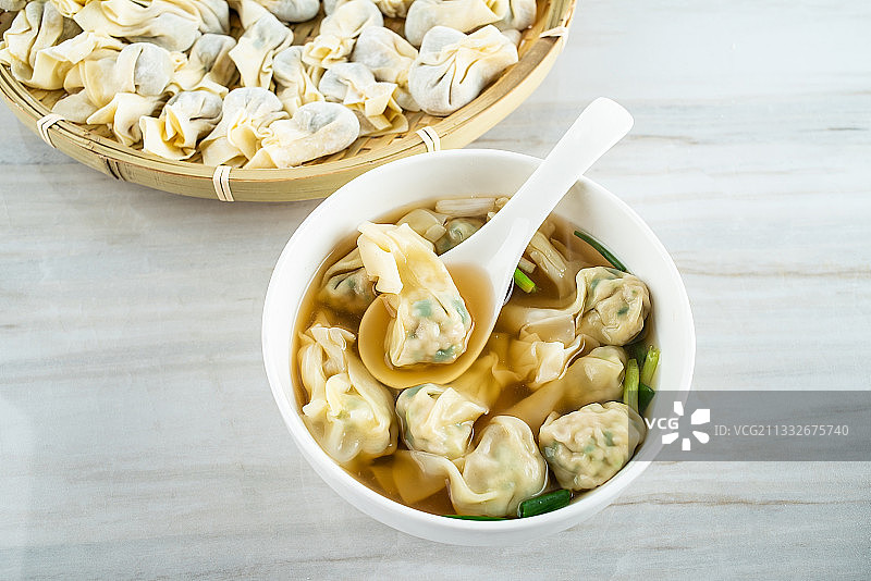 中国传统面食云吞图片素材