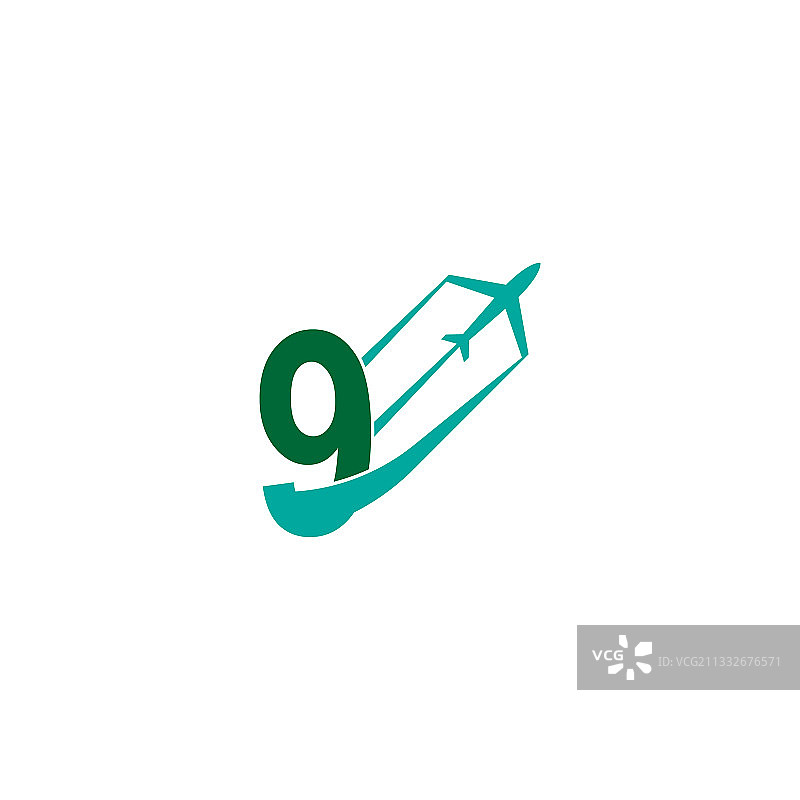 飞机Logo数字9图标设计图片素材