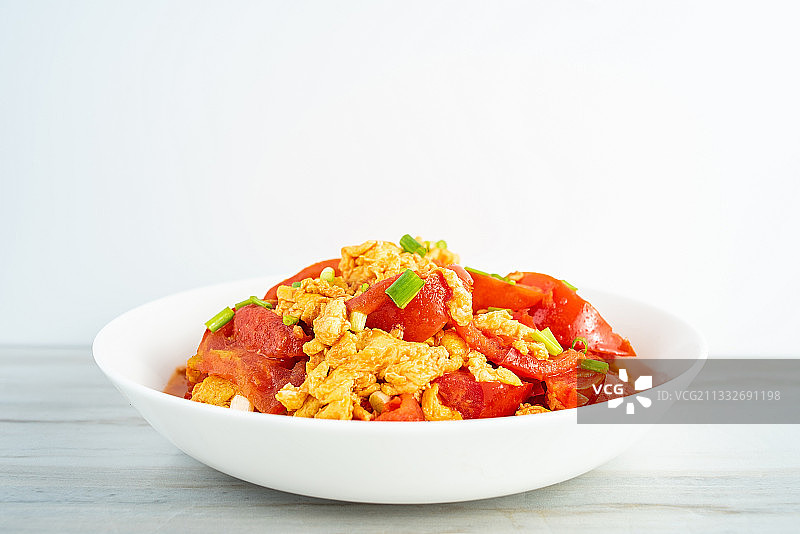 中国家常菜西红柿炒蛋图片素材
