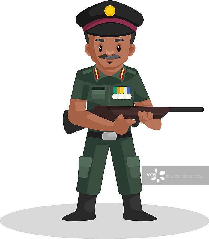 军人卡通形象图片素材