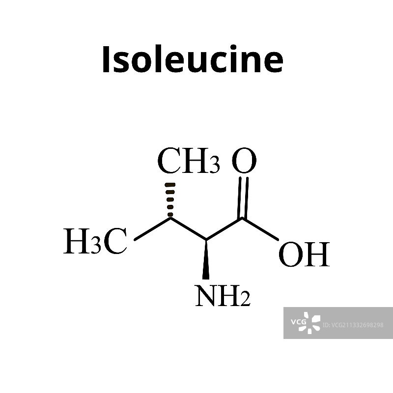 异亮氨酸氨基酸化学分子式图片素材