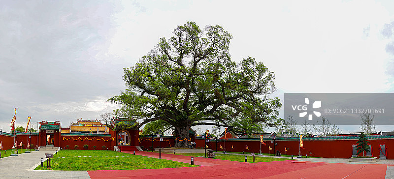 航拍广西贺州文庙图片素材