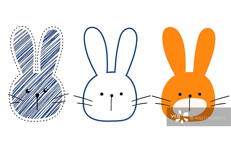 可爱卡通兔子剪贴画图片素材