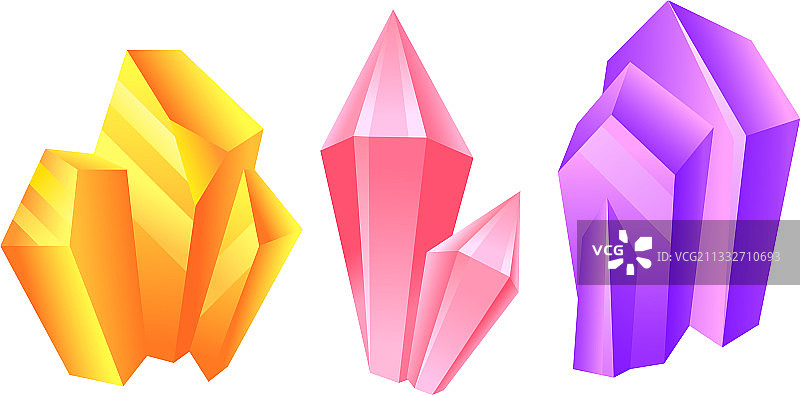 彩色晶体或结晶固体图片素材