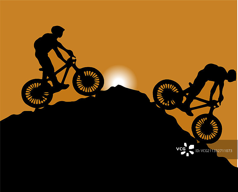 背景上的孤立骑行图片素材