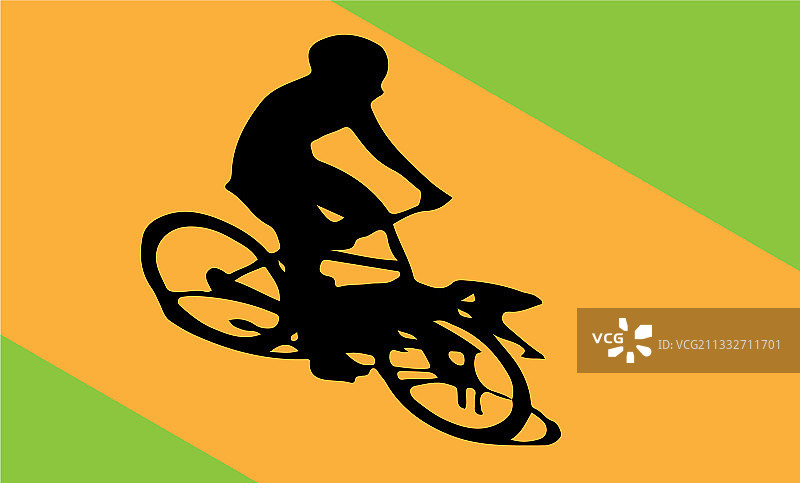 背景上的孤立骑行图片素材