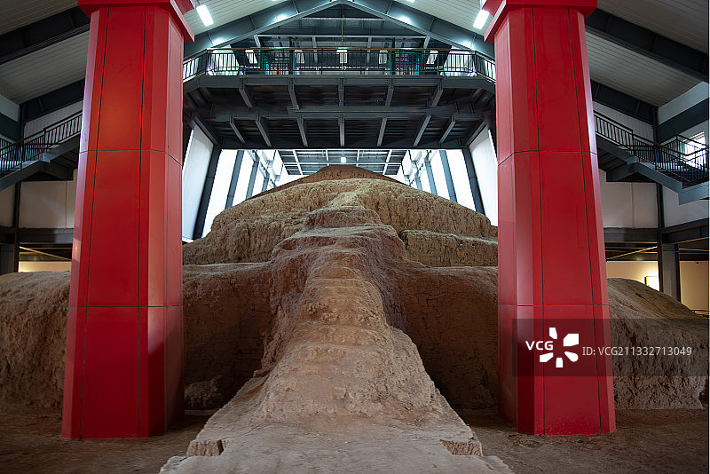 汉阳陵南门阙原始夯土图片素材