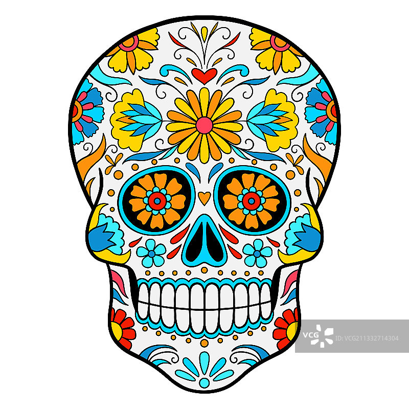 亡灵节糖骷髅图片素材