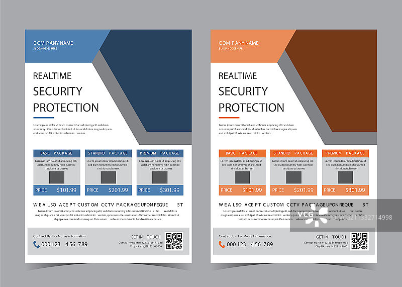 实时安全宣传单设计安防摄像头图片素材