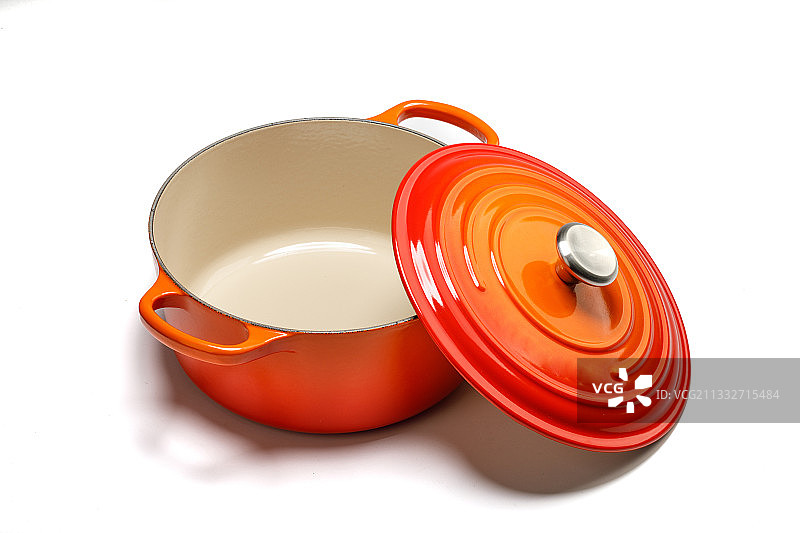 珐琅彩色陶瓷锅图片素材