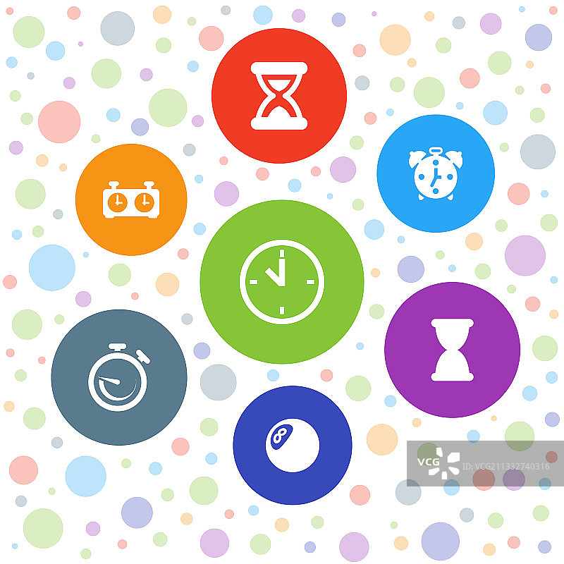 7个计时器图标图片素材