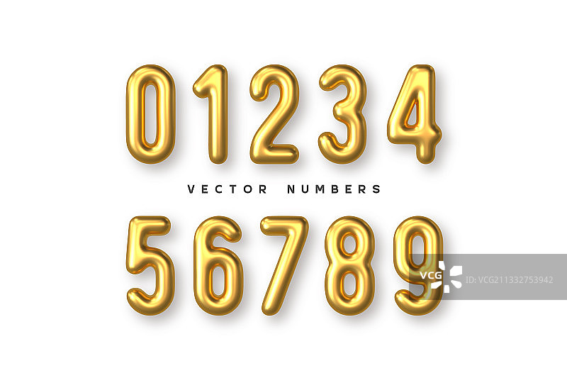 金色数字合集图片素材