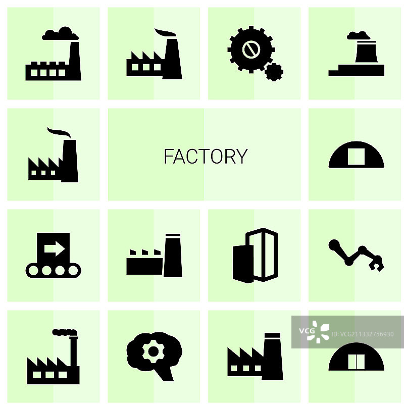 14个工厂图标图片素材