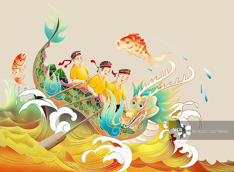 端午节 划龙舟 粽子节图片素材