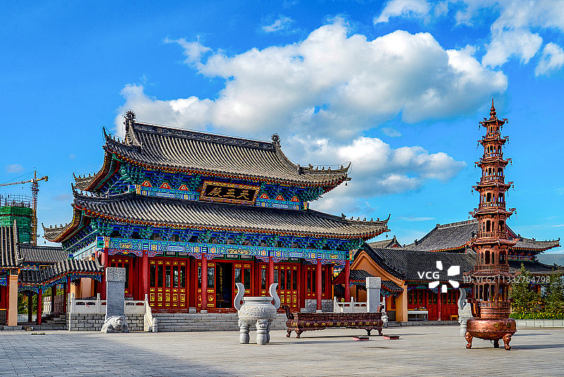 长白山泰安寺图片素材