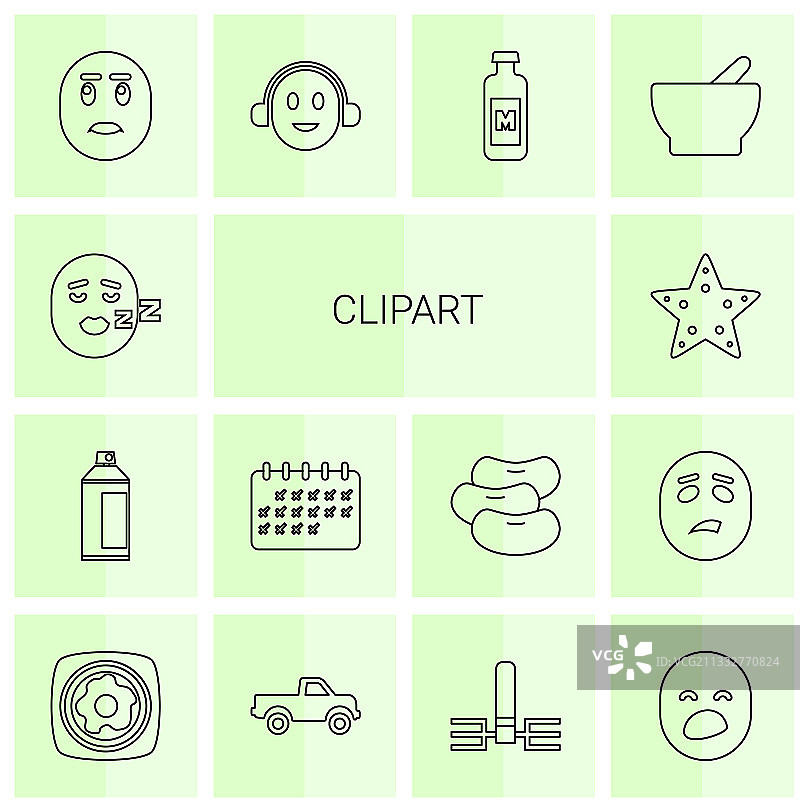 14个剪贴画图标图片素材