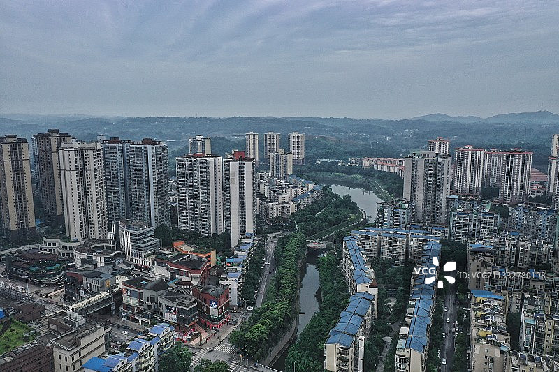 重庆荣昌航拍图片素材