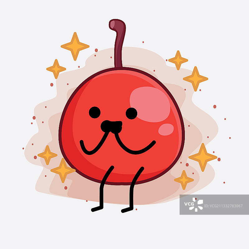 朴树果实可爱卡通形象图片素材