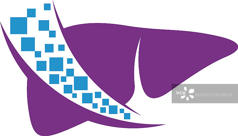 带有像素logo模板的创意肝脏图片素材