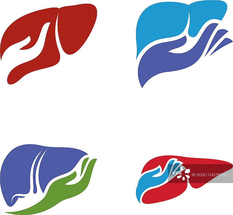 创意肝脏护理logo模板图片素材