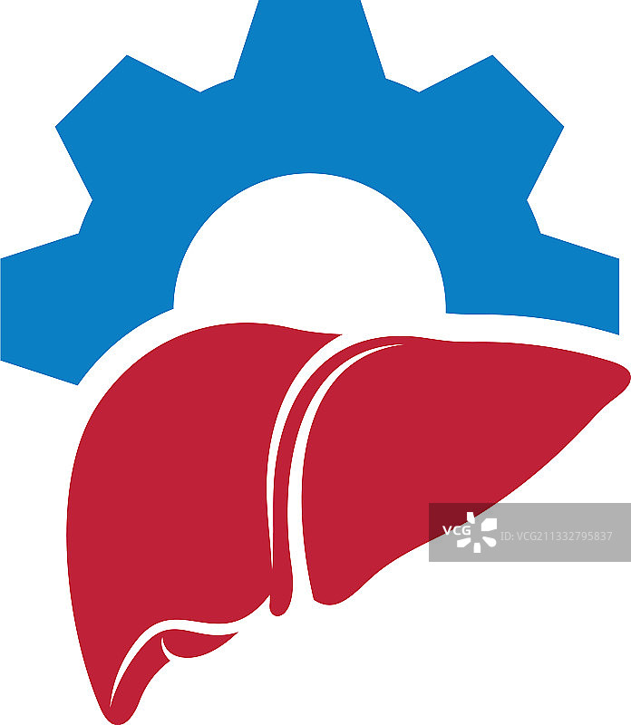 齿轮肝脏Logo设计模板图片素材