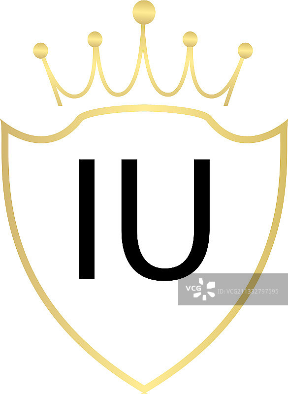 IU字母简约风格标志设计图片素材