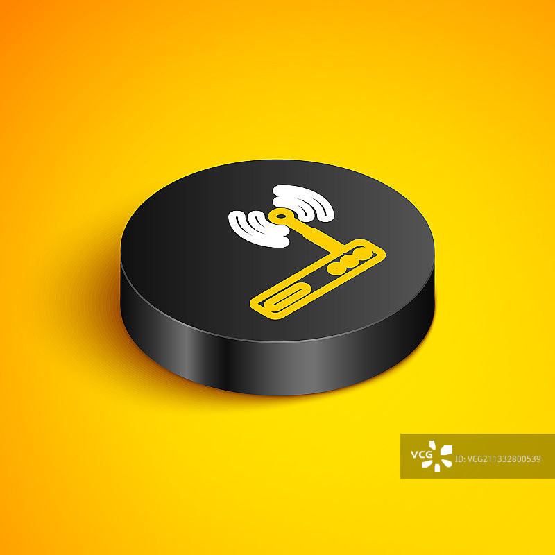 2.5D线条路由器和Wi-Fi信号图标图片素材