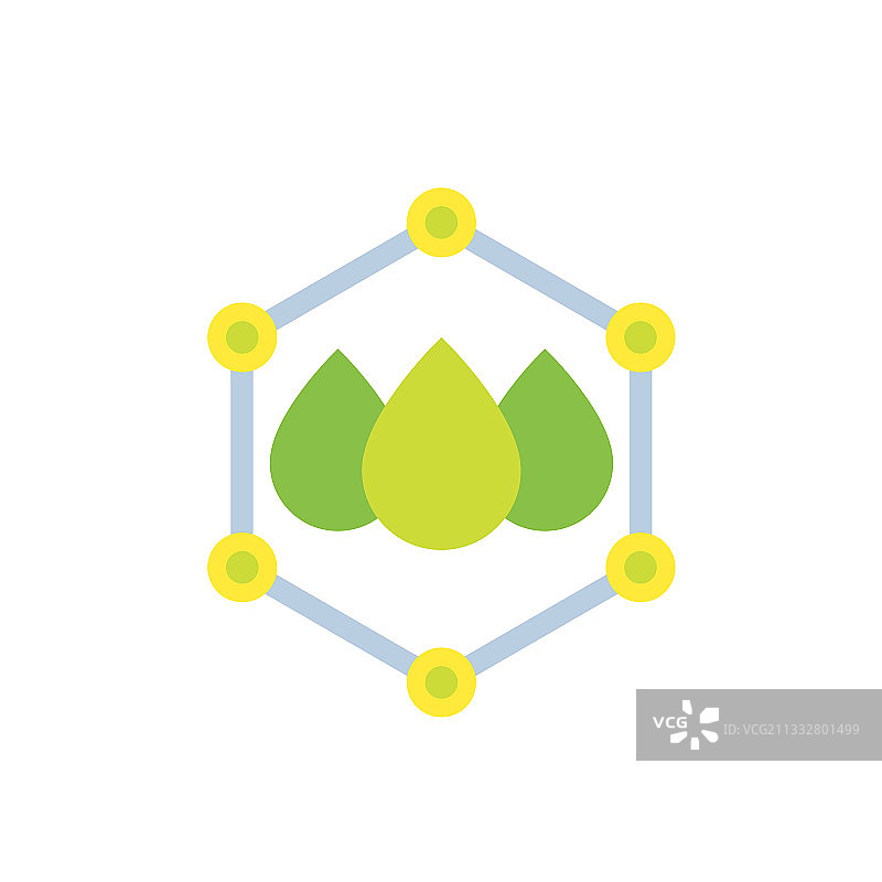 纳米颗粒滴剂扁平风格图标图片素材