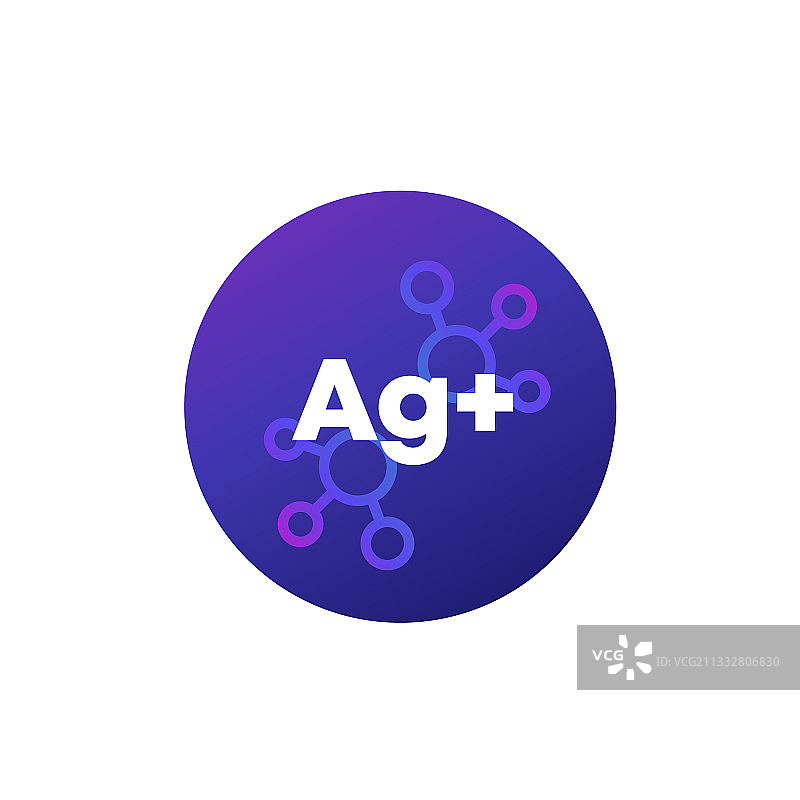 带分子的银离子图标图片素材