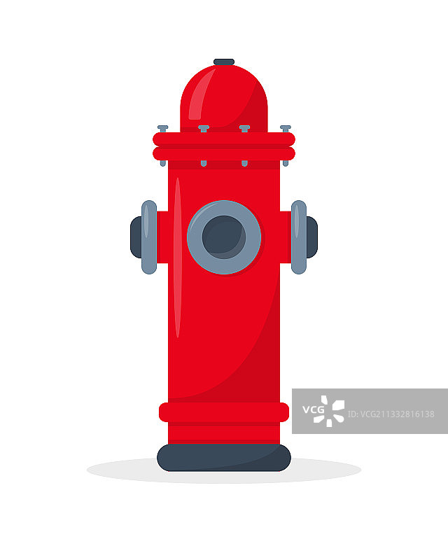 白色背景上的红色消防栓图片素材