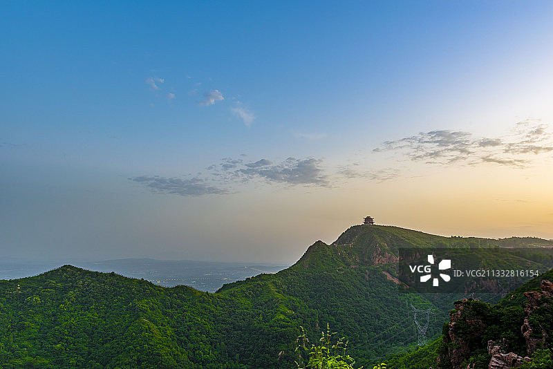 伏羲山夕照图片素材