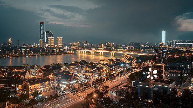 柳州市窑埠古镇夜景图片素材