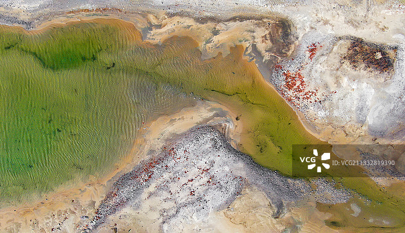 山东烟台莱州土山 泽河 胶莱河 汇流处 流动图片素材