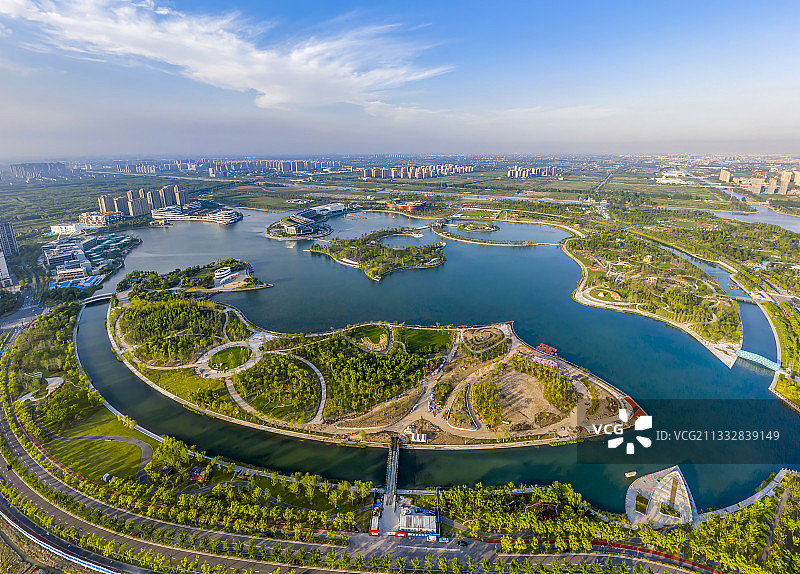 俯瞰南桥新城上海之鱼全貌图片素材