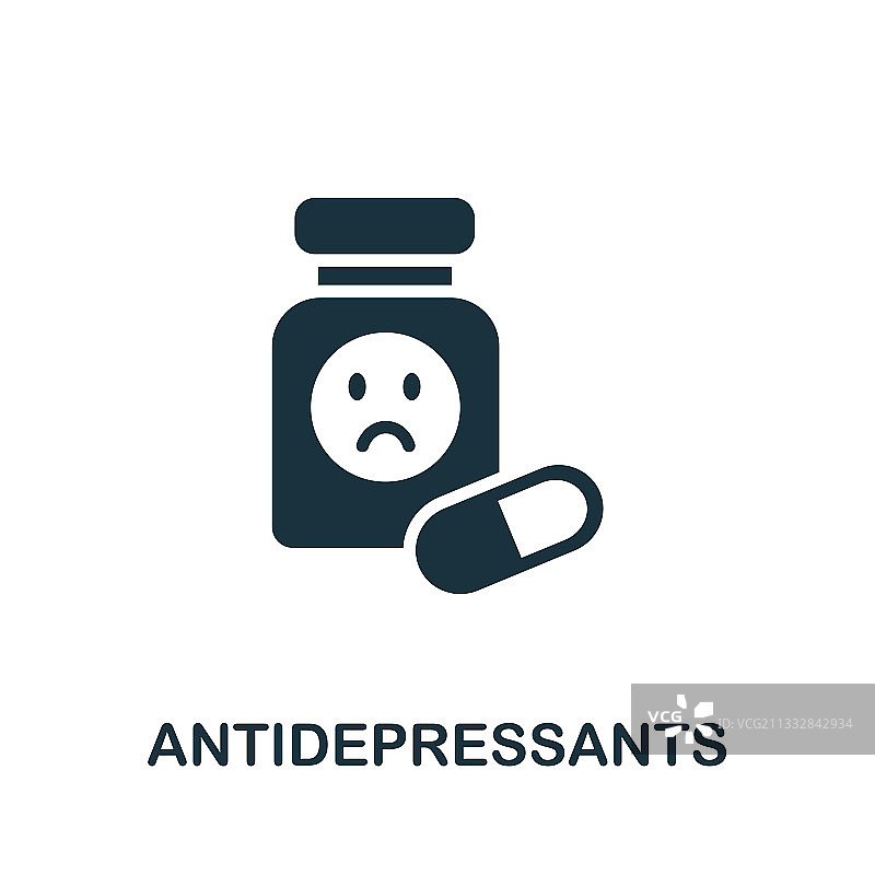 抗抑郁药简约元素图标图片素材