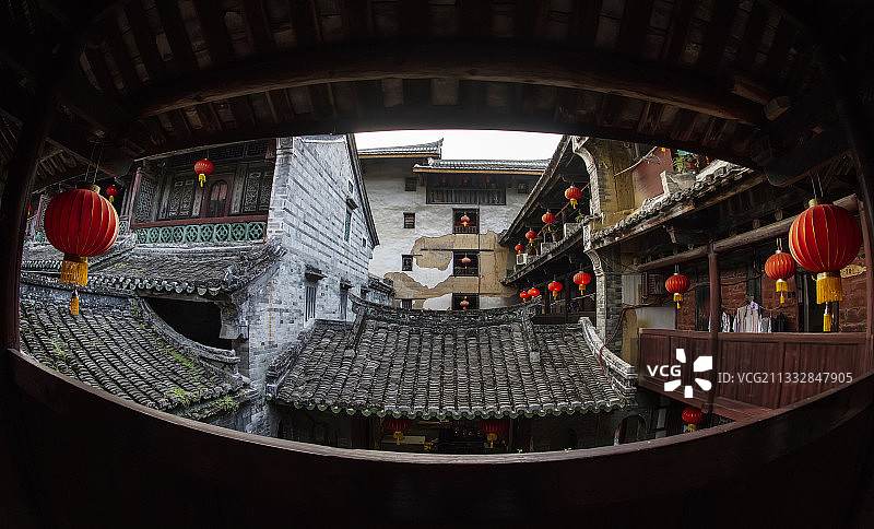 永定洪坑土樓群之五鳳樓图片素材