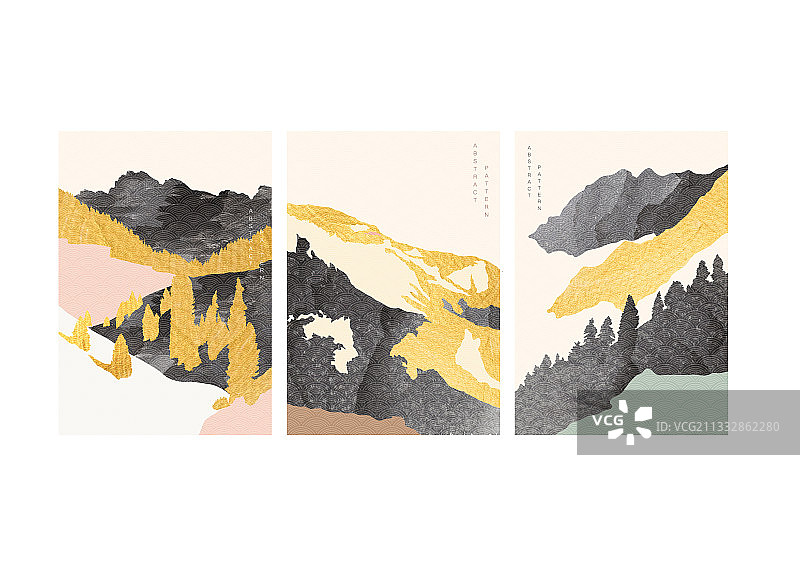 具有金箔元素的抽象艺术背景图片素材