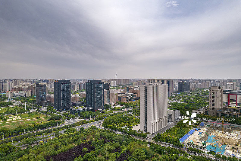 河南郑州郑东新区城市风光图片素材