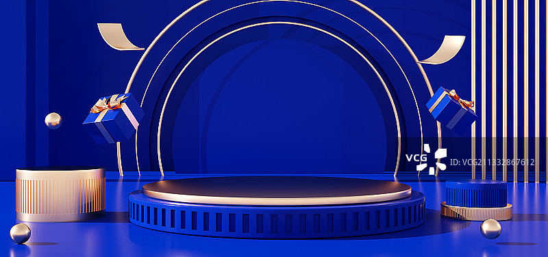 蓝色电商创意背景图图片素材