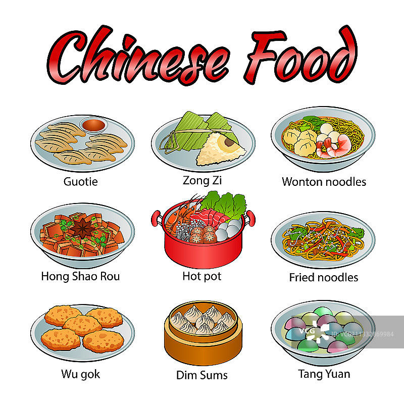 美味的中国特色美食图片素材