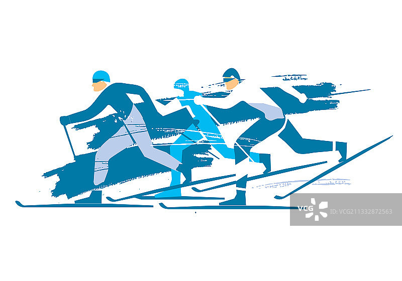 越野滑雪比赛图片素材
