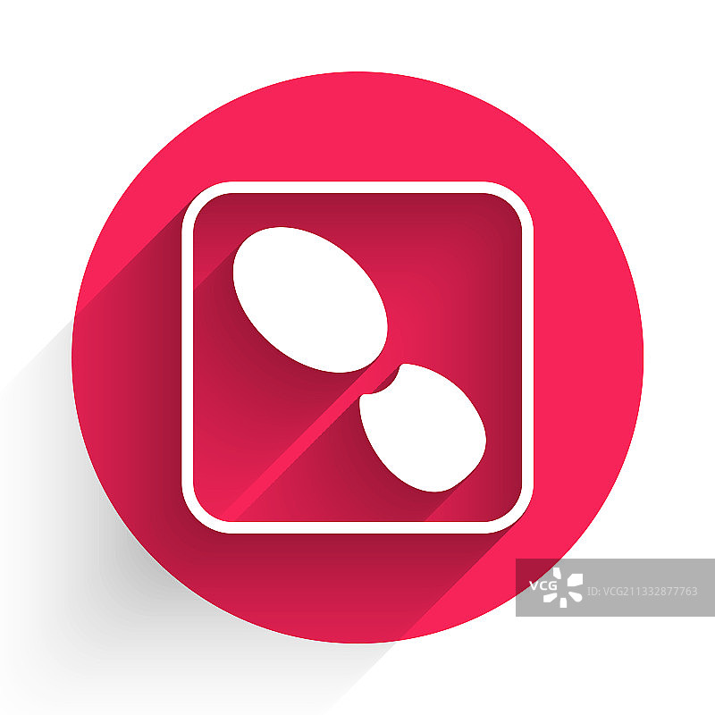 白色人形足迹鞋子图标图片素材