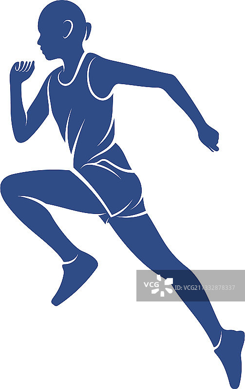 女性跑步者运动标志设计图片素材